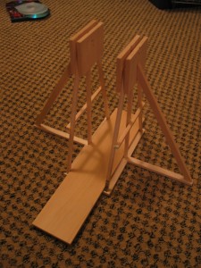 Build stand and throwing track.